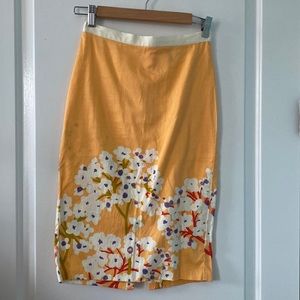 Benetton Italy-made cotton spring skirt.